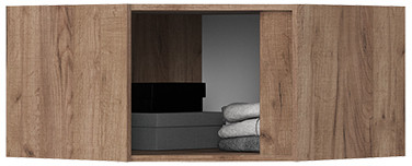 Хелен АН 04 Антресоль угловая (750х400х750) кашемир/дуб крафт табачный