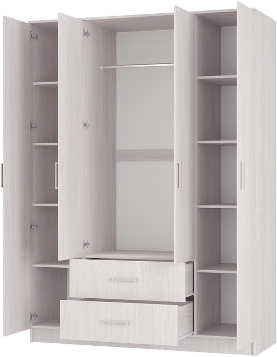 Шкаф "Титан" 4-х створчатый Ясень белый