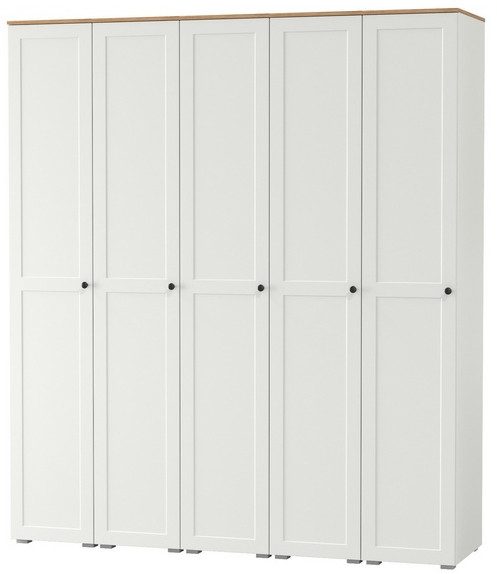 Остин 13.225 Шкаф-пенал 5 шт., белый шагрень/дуб крафт золотой