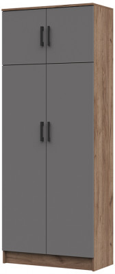 ШК-205 Машенька ЛДСП шкаф 2-х створчатый (800*2020*380) дуб крафт табачный/серый графит