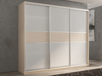 Шкаф-купе Кааппи 11 Дуб молочный 240х60х230 см