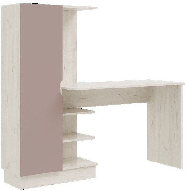 Юниор-4 Компьютерный стол (Шарли мокко, Крафт белый)