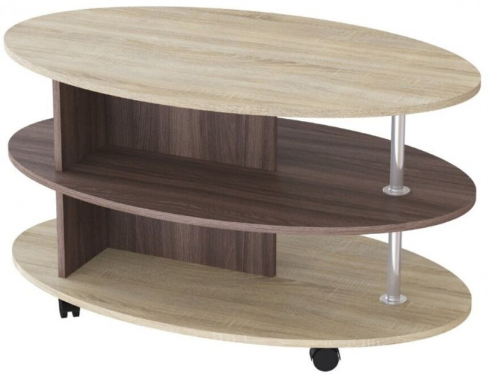 Журнальный стол Консул-4 дуб сонома/ясень шимо