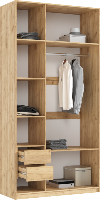 Марвэл Шкаф 3-х створчатый 1200, Браш Мени Грин, Дуб Крафт