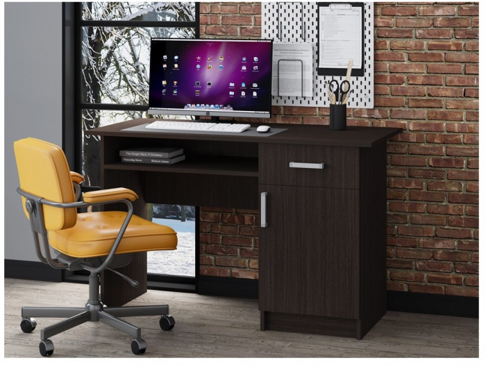 Стол письменный ПС-01 (с дверкой) (Ясень шимо светлый)