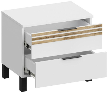 Модульная спальня Нао, набор №6, Дуб вотан/Графит (Профиль МДФ Дуб вотан)