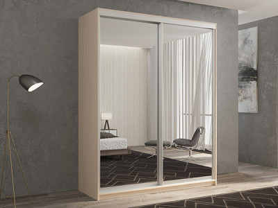 Шкаф-купе Кааппи 1 Дуб молочный 160х45х230 см