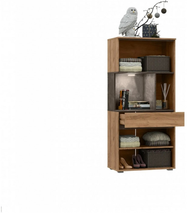 Модульная гостиная Соренто, композиция 1 (Дуб Крафт / Бетон)