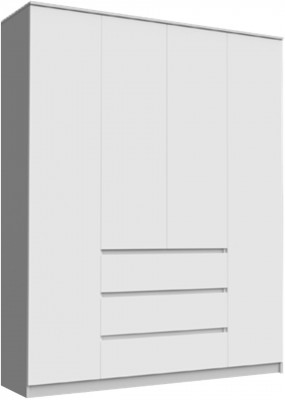 Челси Шкаф 1600 (Белый глянец, Дуб Сонома)