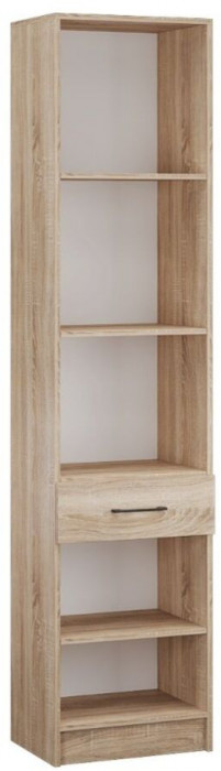 Денвер Пенал с зеркалом дуб сонома/Белый