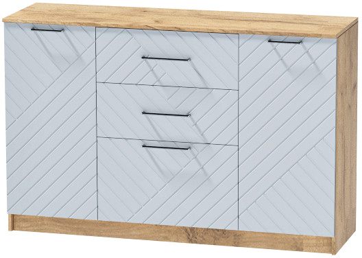 Комод №3 "Иннэс-7", Крафт золотой/Монблан Р-826