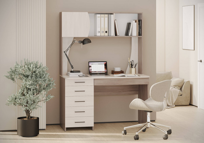 Стол рабочий 6-0606бод.тем/св Сигма, цвет бодега тёмный/бодега светлый, ШхГхВ 120,5х60,5х166 см., НЕ универсальная сборка