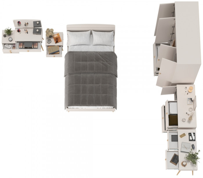 Афина Спальня 35-1200, кашемир серый