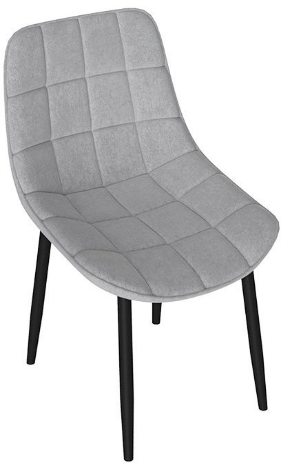 BOSTON Стул (Белый муар/Велюр V003 темно-серый)