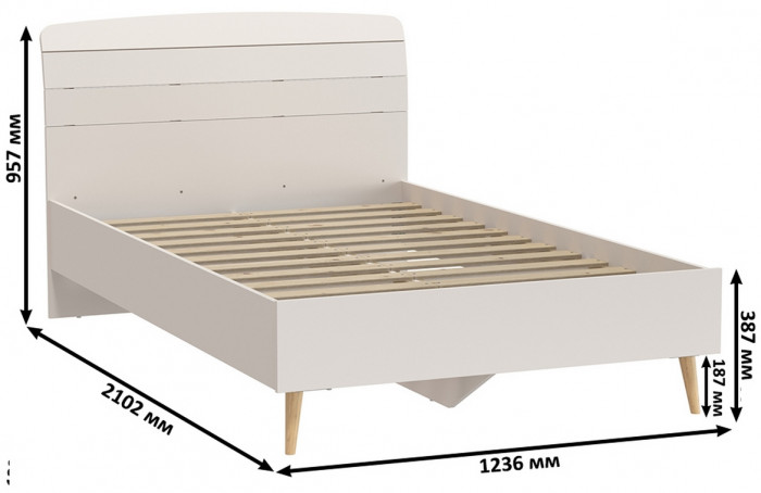 Афина Спальня 02-1200, кашемир серый