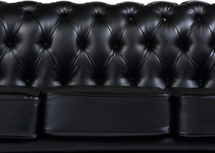 Диван Честер 3- х местный, черный