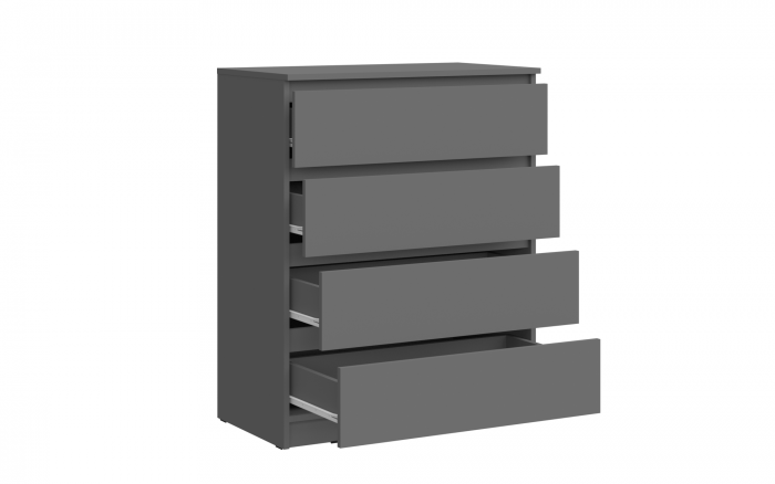 Челси Комод 800 (4 ящика) (Графит, Графит)