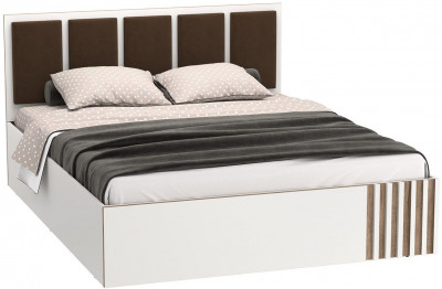 Кровать 51.19 Либерти с основанием 1600 Белый / Дуб Каньон