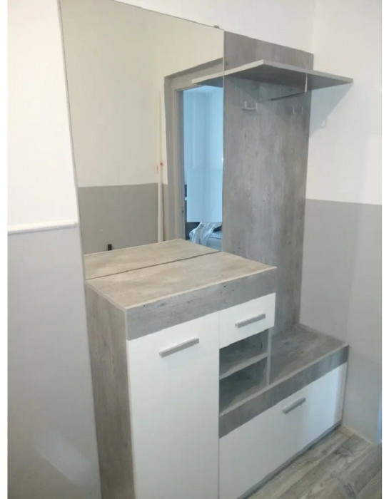 Прихожая Инстайл, бетон/белый