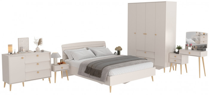 Афина Спальня 02-1600, кашемир серый