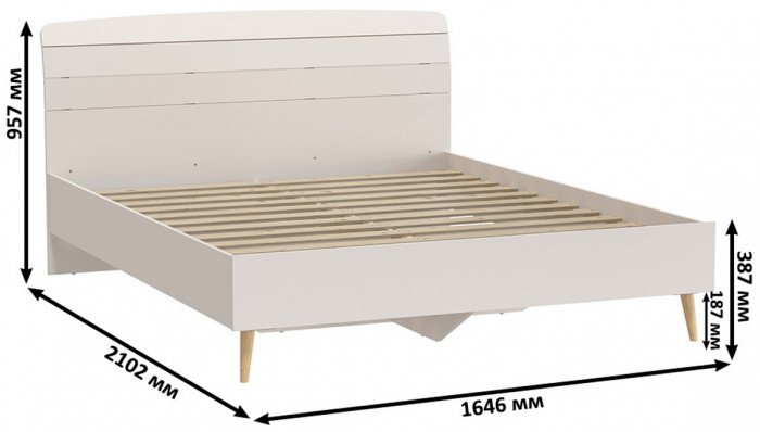 Афина Спальня 02-1600, кашемир серый