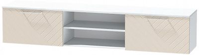 Тумба-2 под ТВ подвесная "Иннэс-7", Белый/Тирамису матовый