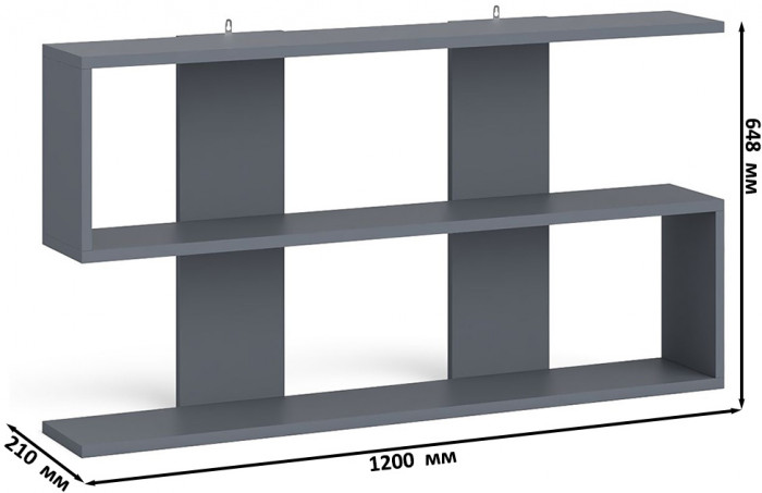 Мори компьютерный стол МС-2 + Шкаф МШ800.1 + Полка 1200, графит/белый
