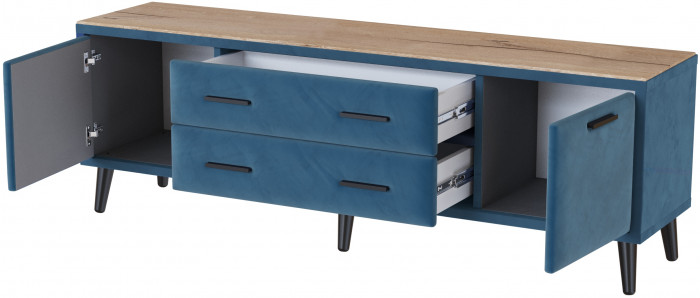 Тумба ТВ интерьерная 1,6 Пай атлантида/мдф дуб канадский