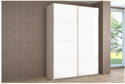 Шкаф-купе Иннэс-5 1600 Ф1/Ф1, Белый глянец