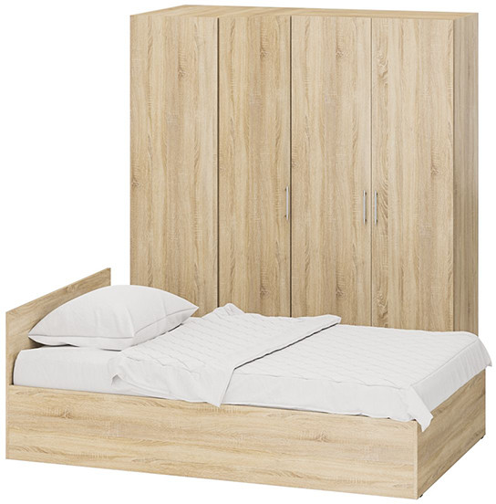 Спальня Стандарт 2-1200, дуб сонома