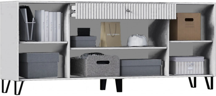 Оливия Комод (Графит, Графит Софт)