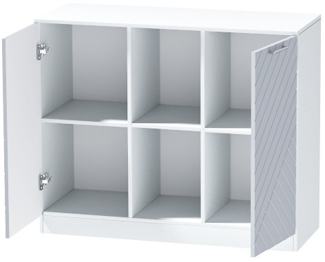 Комод №4 "Иннэс-7", Белый/Монблан Р-826