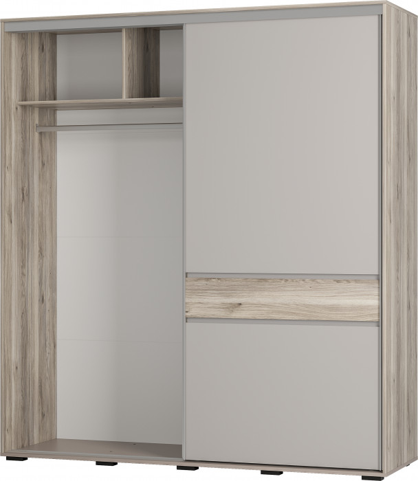 Шкаф-купе "Крафт-10" Дуб смоки/Кашемир