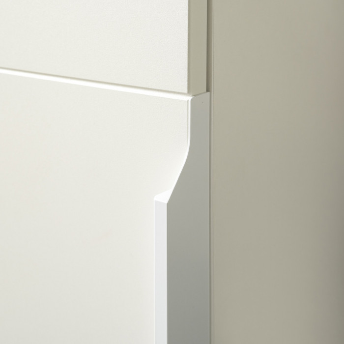 Октава Прихожая 29, цвет белый шагрень/дуб крафт золотой/фасады МДФ белый шагрень, ШхГхВ 193,7х35,4х197,6 см., универсальная сборка