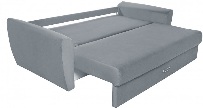 Диван еврокнижка Амстердам 160 ЛЮКС 12 ВЕЛЮР СЕРЫЙ НПБ