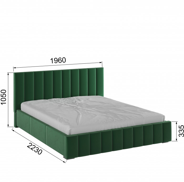 Нега Кровать интерьерная 180 изумруд, ортопед