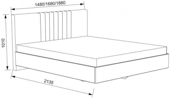 Кровать с латами Соло 140*200, Коричневый