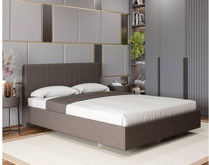 Кровать с латами Соло 140*200, Коричневый