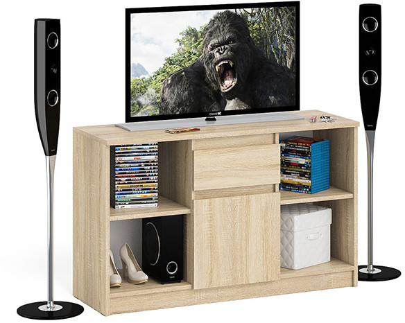 Мори Тумба ТВ МТВ1204.1, цвет дуб сонома, ШхГхВ 120,4х41х73 см.