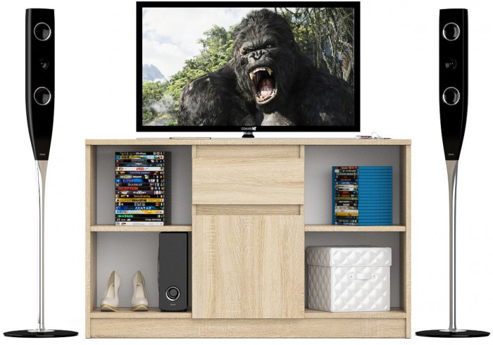 Мори Тумба ТВ МТВ1204.1, цвет дуб сонома, ШхГхВ 120,4х41х73 см.