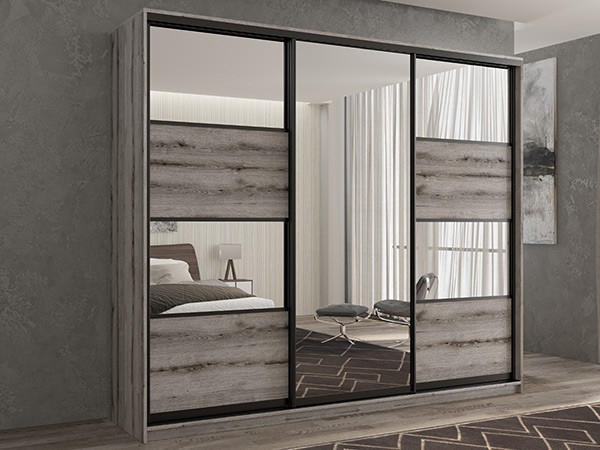 Шкаф-купе Кааппи 5 Эвок Окаменелый 200х60х230 см