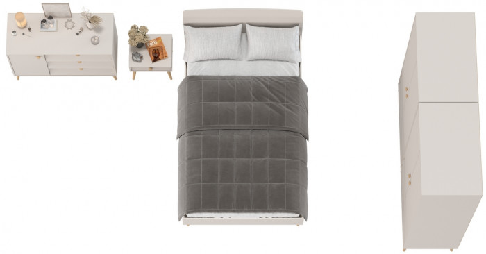 Афина Спальня 37-1200, кашемир серый