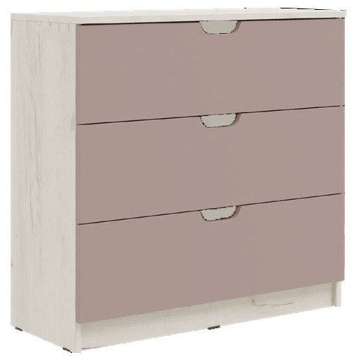 Юниор-4 Комод 3 ящика (800) (Шарли мокко, Крафт белый)