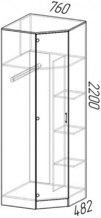 Модульная спальня Эко, композиция 2, Ясень шимо светлый