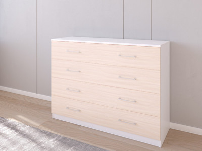 Комод 05/23 120х40х90 Белый/Дуб молочный