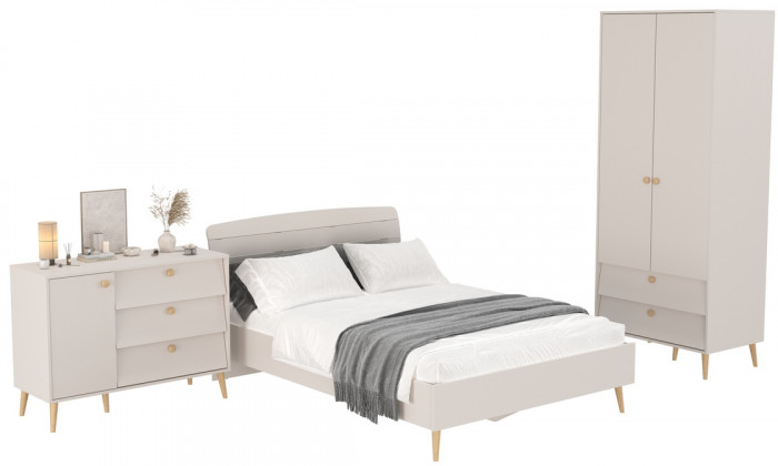 Афина Спальня 04-1400, кашемир серый