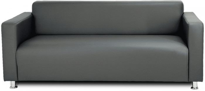 Диван прямой Томи, 180 см, экокожа, темно-серый