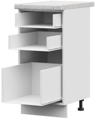 ШН3Я 400 корпус шкаф нижн. с 3 ящ (400*820*474) ПВ белый