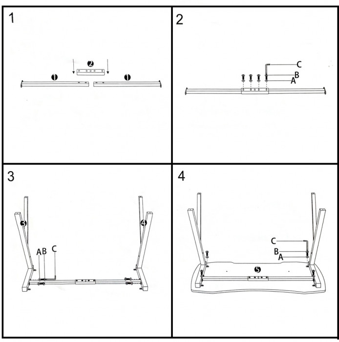 Два игровых стола Мебель--24 GT-2310, цвет белый, ШхГхВ 240х60х73 см.(регулировка высоты столов от 72,5 см. до 73,5 см.)
