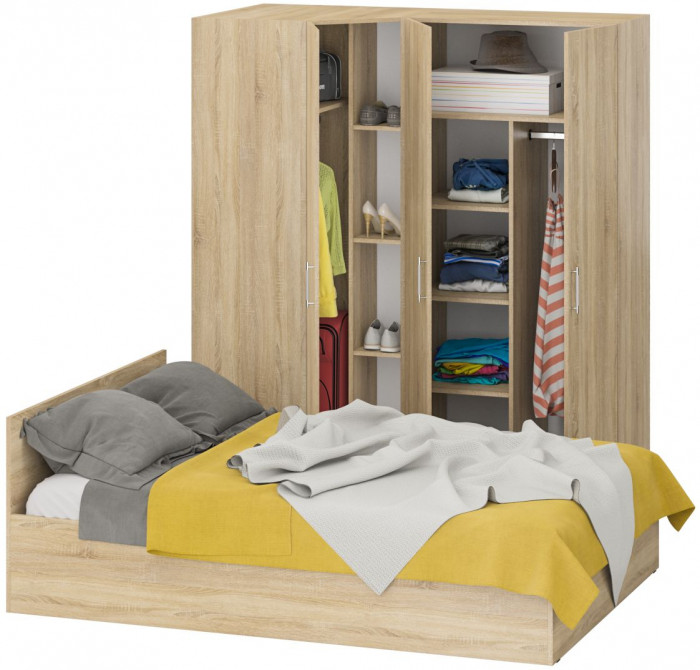 Спальня Стандарт 2-1400, дуб сонома